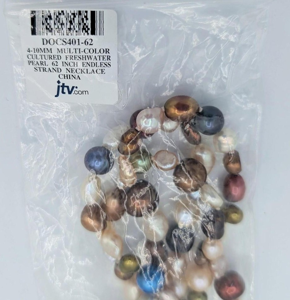 JTV 4-10mm Multi Color Cultured Freshwater Pearl Endless Strand 62 Inches Long
