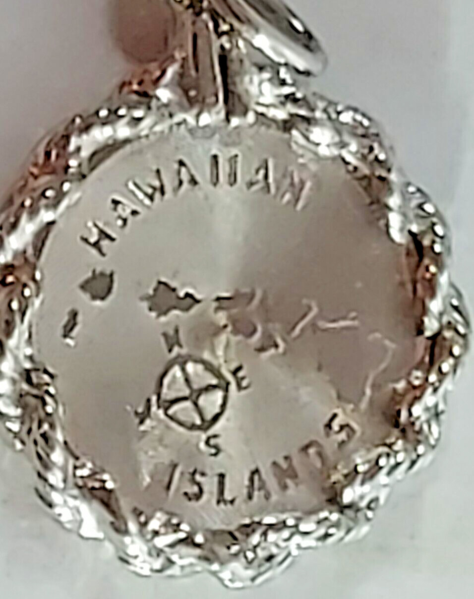 Vintage CREA Sterling Silver HAWAIIAN ISLANDS #3 Charm for a Bracelet, 1.95g