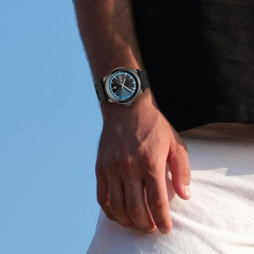 Men’s Wristwatch Quartz 46mm Dial Big Numbers Luminous Sport Silicone Strap Date