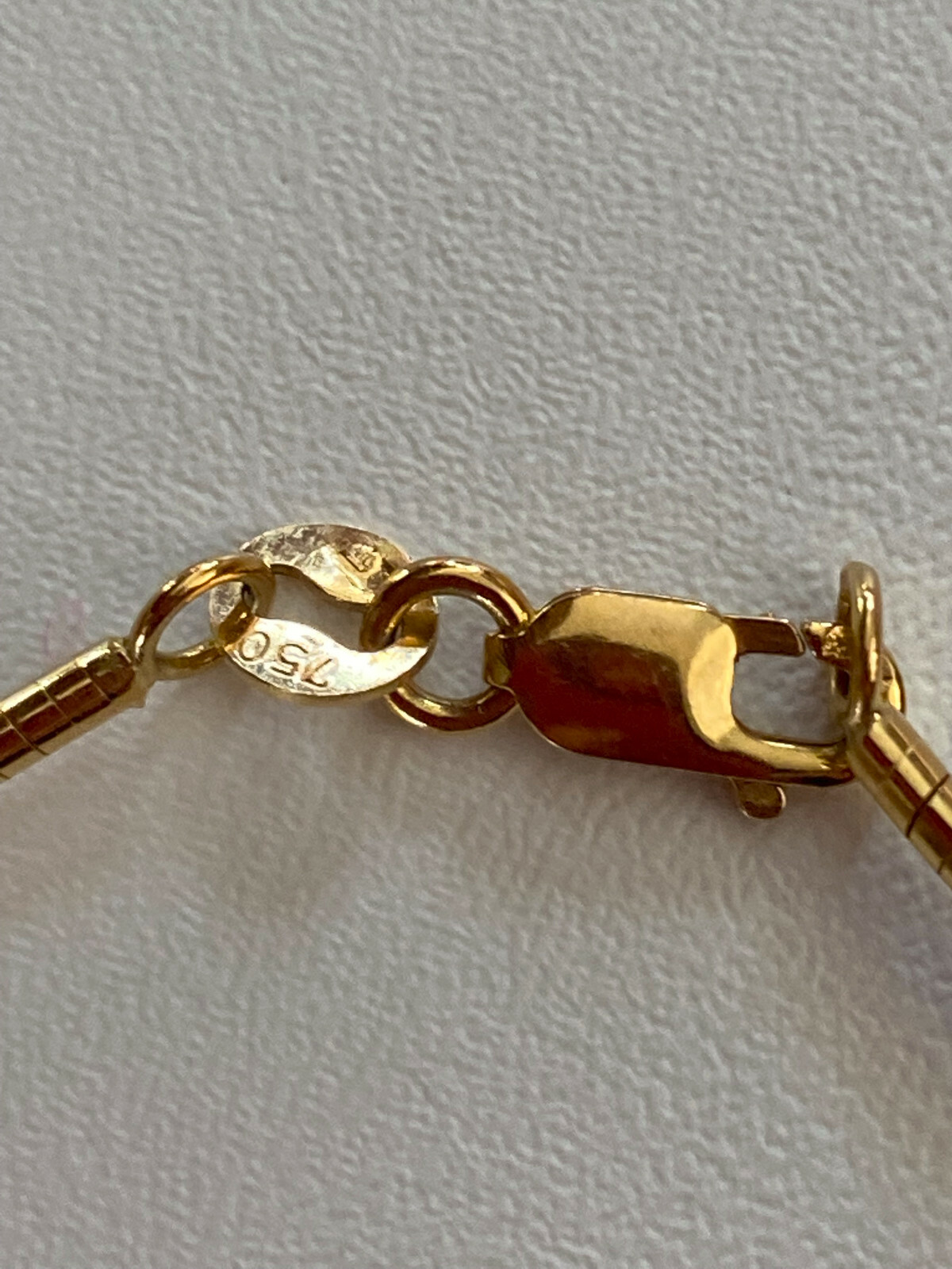 18K Rose & Yellow Gold Necklace 16 inch French – Collier Or 40 cm Vintage France