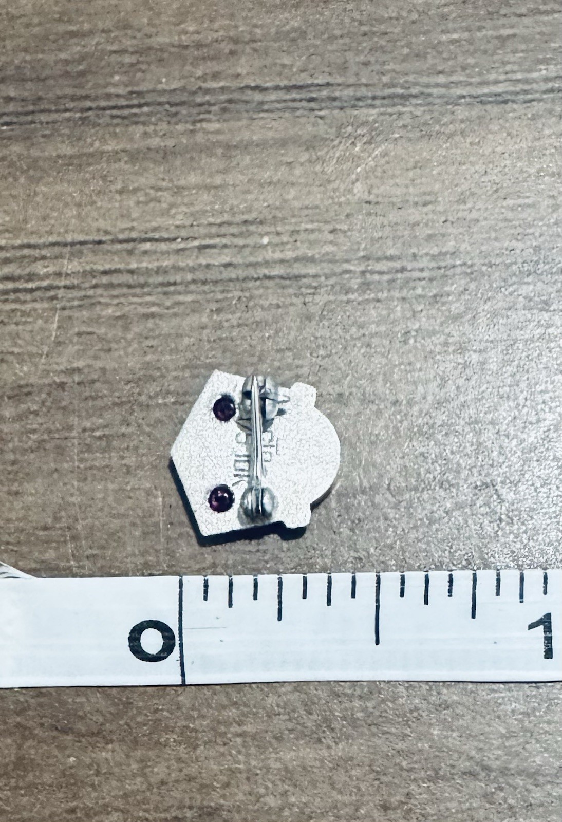 Good Samaritan Hospital 1/5 10k Pin 15 Year Brooch Pin with 2 Rubies Vintage