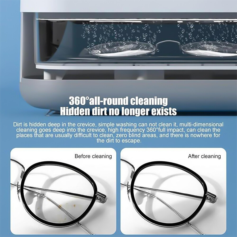 Ultrasonic Cleaner Machine Sonic Wave Ring Jewelry Cleaner Watch Glasses Clean