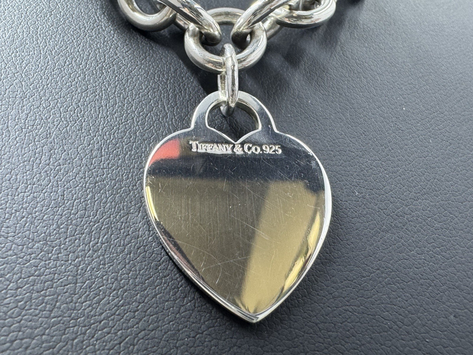 Tiffany & Co. Heart Tag Chain Necklace 19.5 Inch. Was 16 Inch. Added Extra Links