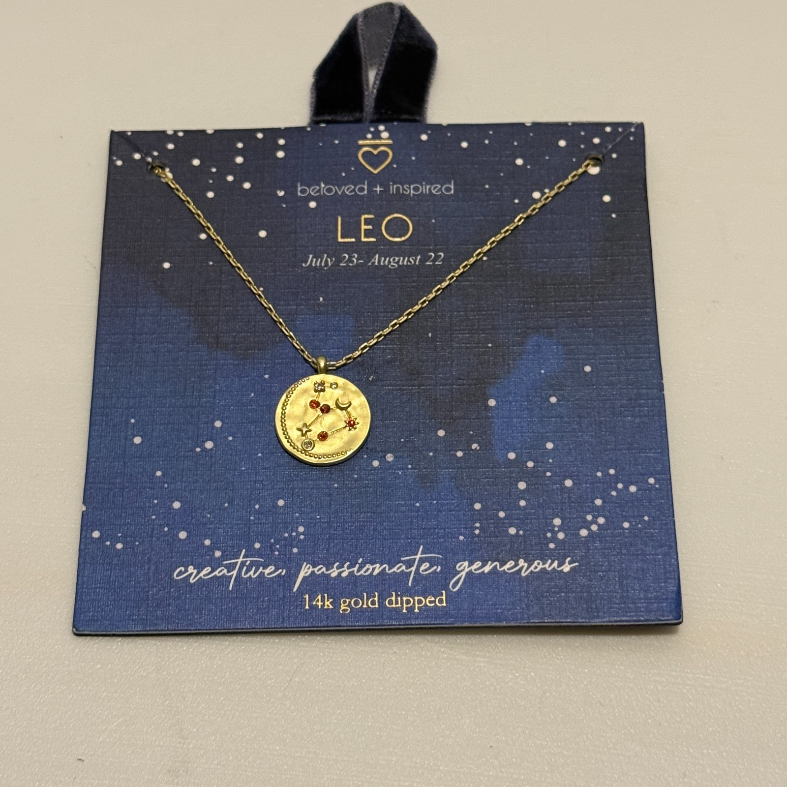 Beloved + Inspired 14k Gold Dipped Astrological Necklace Leo Virgo Libra