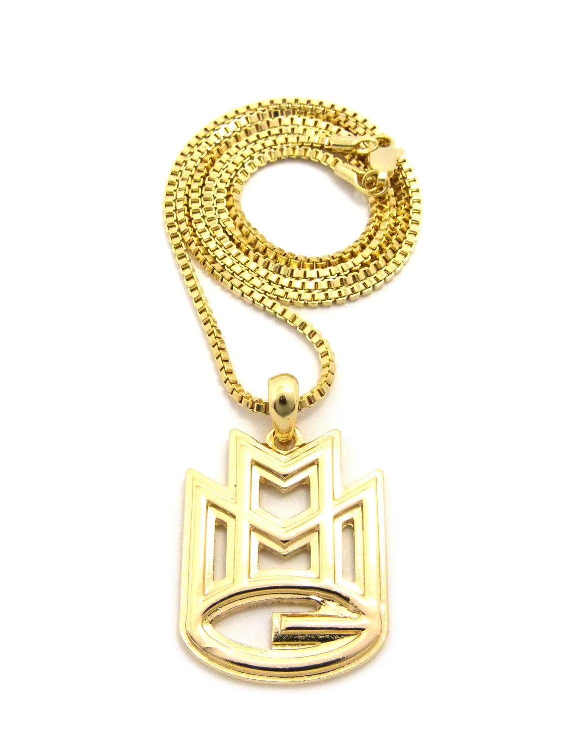 New Maybach Music ‘MMG’ Pendant &24″ Box/Cuban/Rope Chain Necklace – XZP33