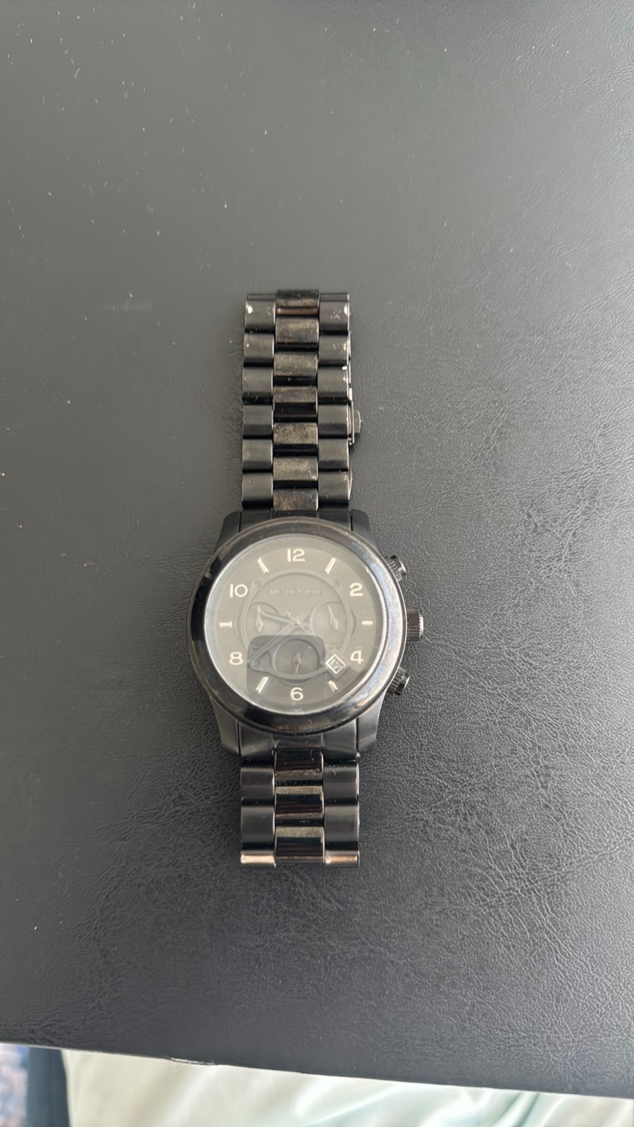 Michael Kors watch mens 44mm black stainless
