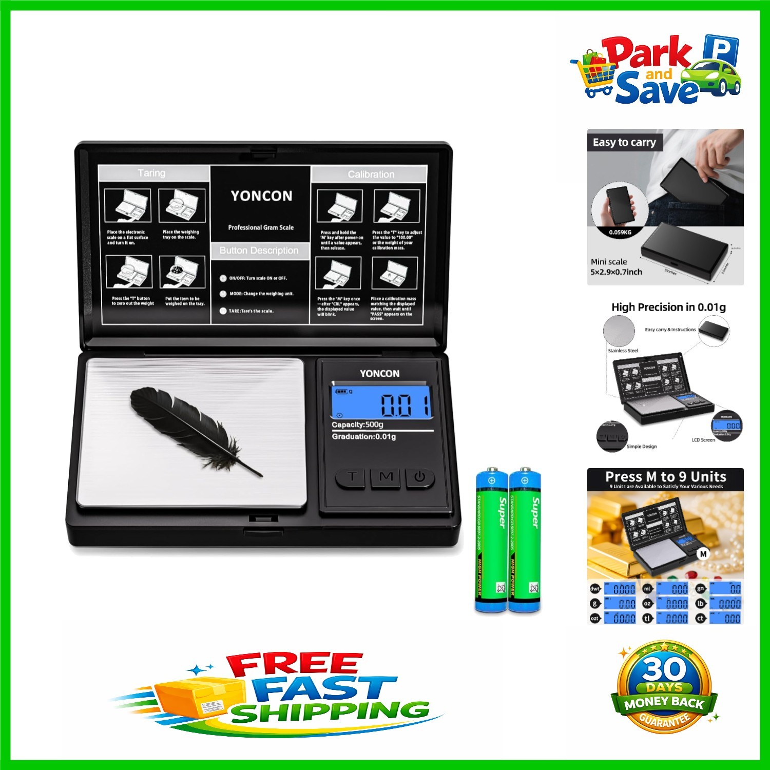 Portable 0.01g Accuracy Digital Scale – Ideal for Gold, Silver & Diamonds