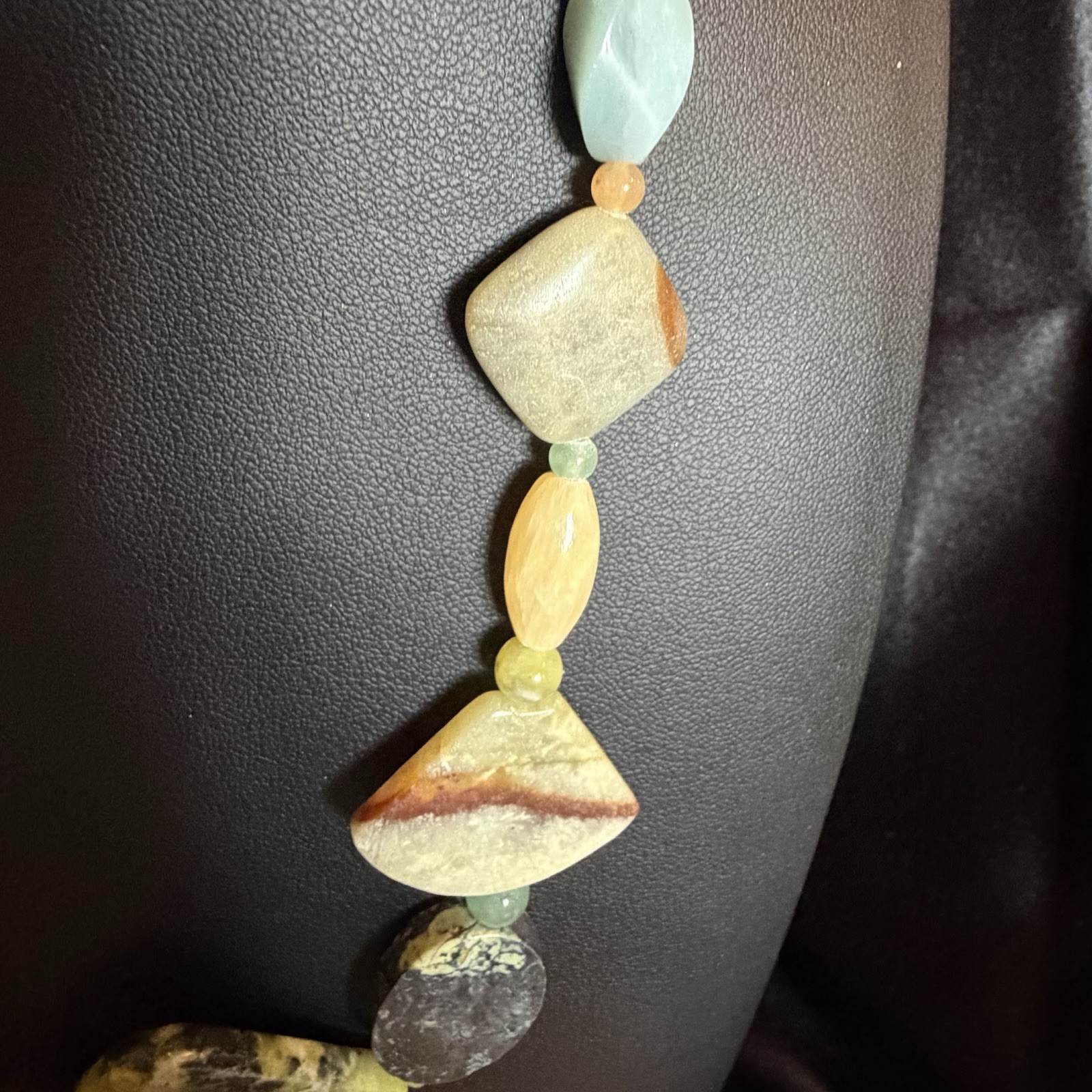 VTG DTR Mine Finds By Jay King Multi Gemstone Necklace Sterling Silver 21” 62g