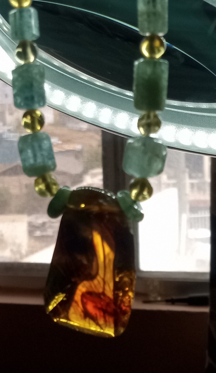 Amber Natural 25 million years old from Mexico adjustable hand braided.