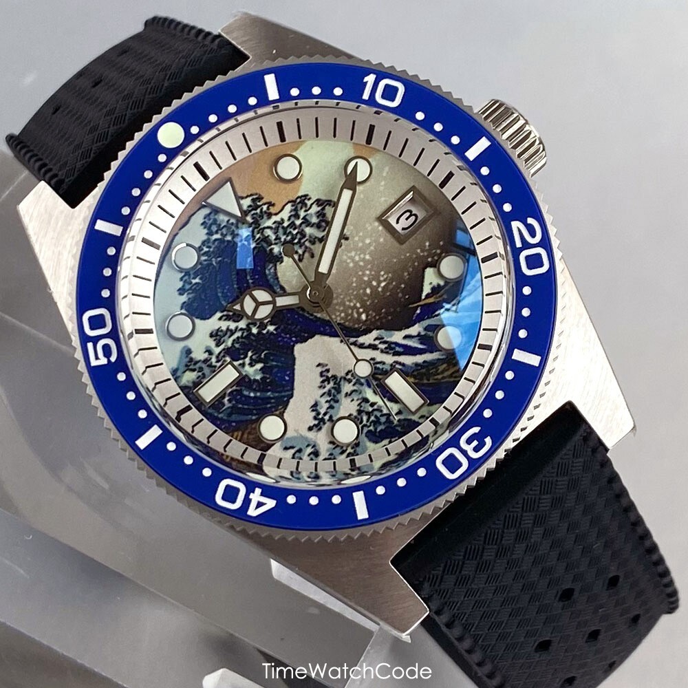 NH35 Watch 62MAS Automatic Men Watch Diving 300m Waterproof Bubble Sapphire 41mm