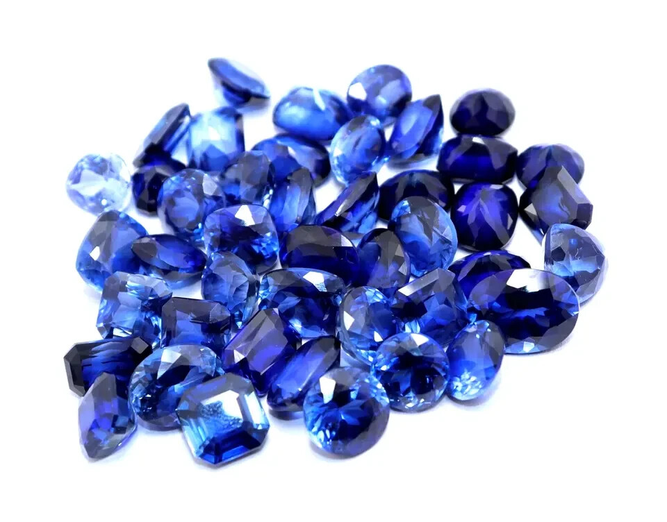 Natural Blue Sapphire 150 Ct 16-19 Pcs Mix Cut Certified Loose Gemstone Lot