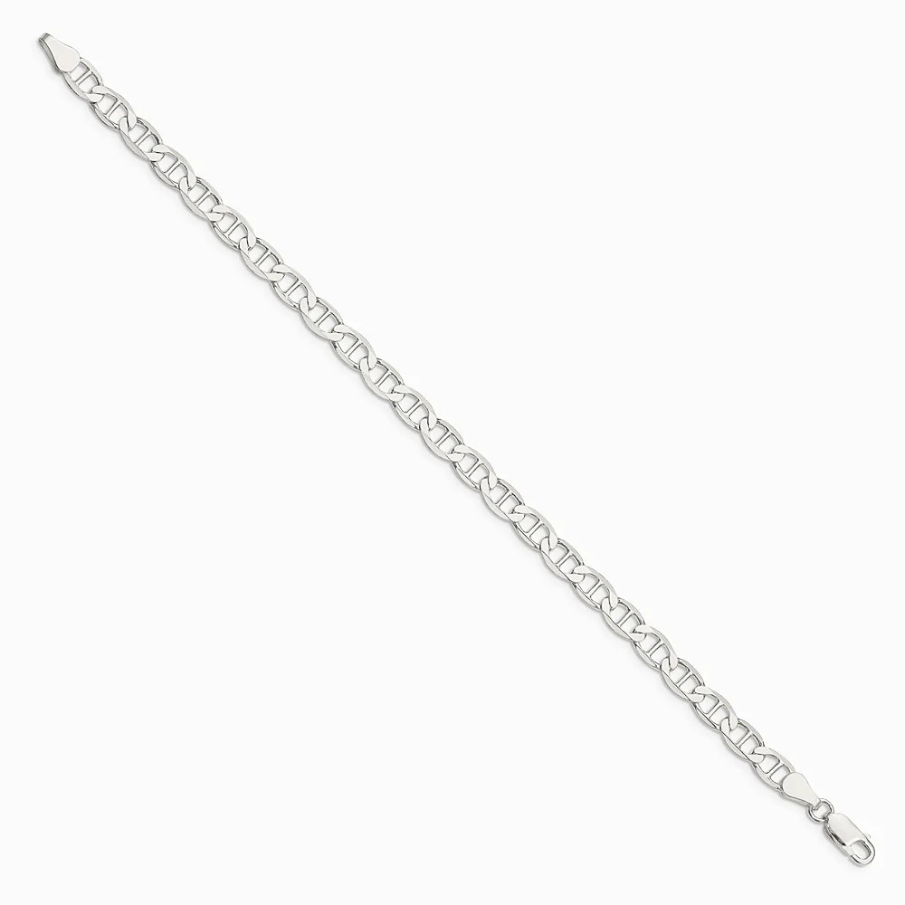 Sterling Silver 5.7mm Flat Anchor Chain Bracelet 7″-8″