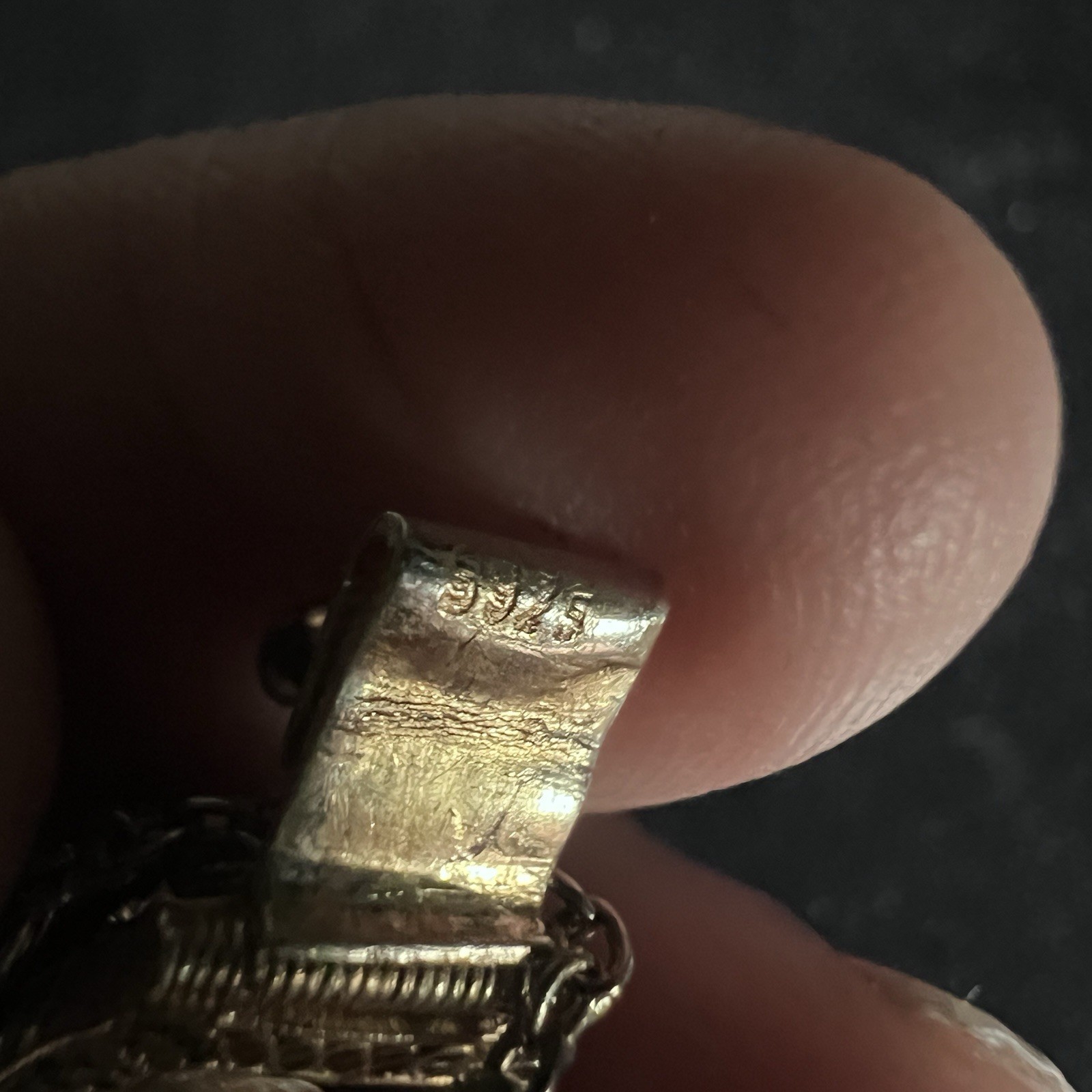 Vintage Chinese Export Silver Vermeil Filigree Enamel Bracelet 7.25″ 34g