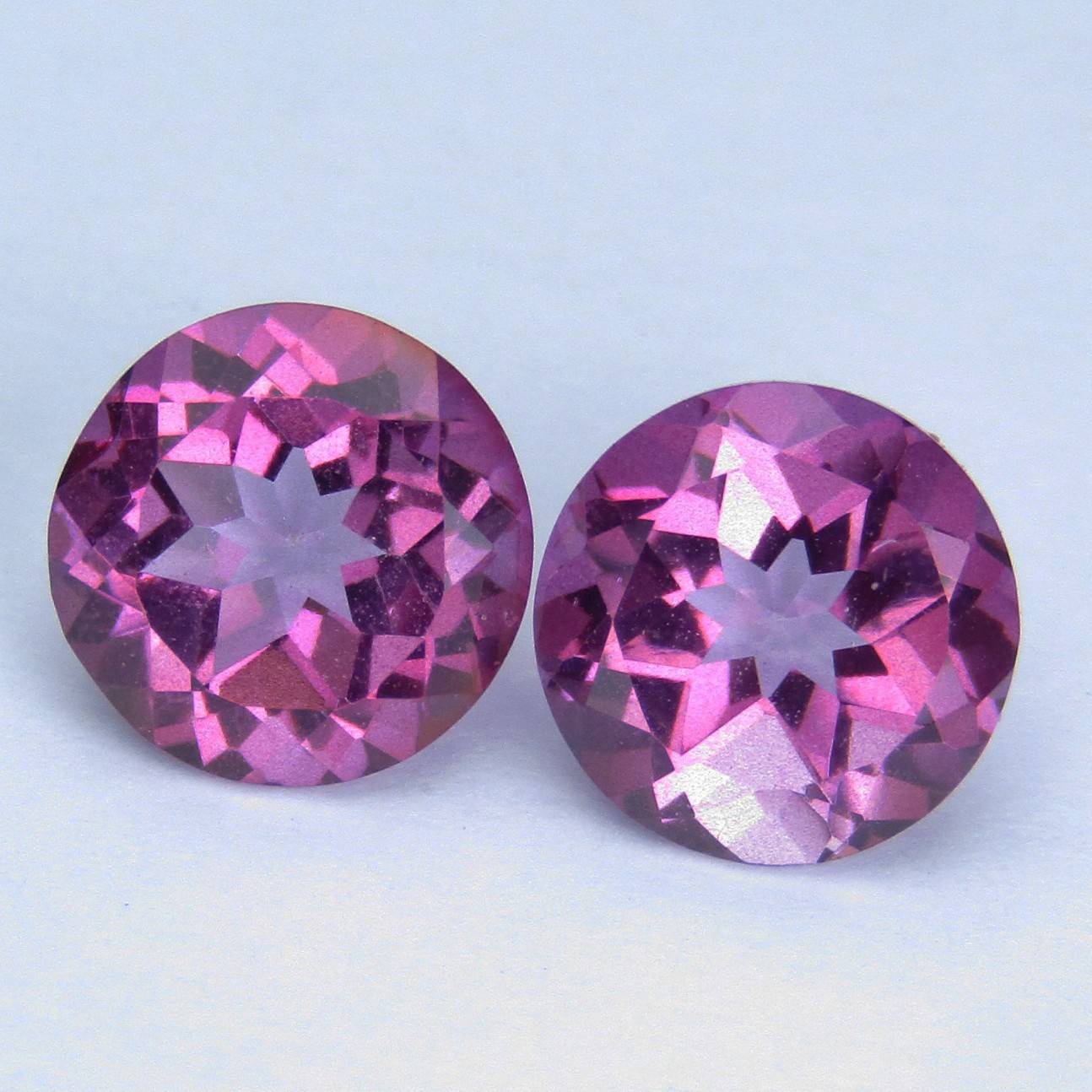 3.17Cts Beautiful Natural Pink Color Topaz 8mm Round Shape Matching Pair Gems