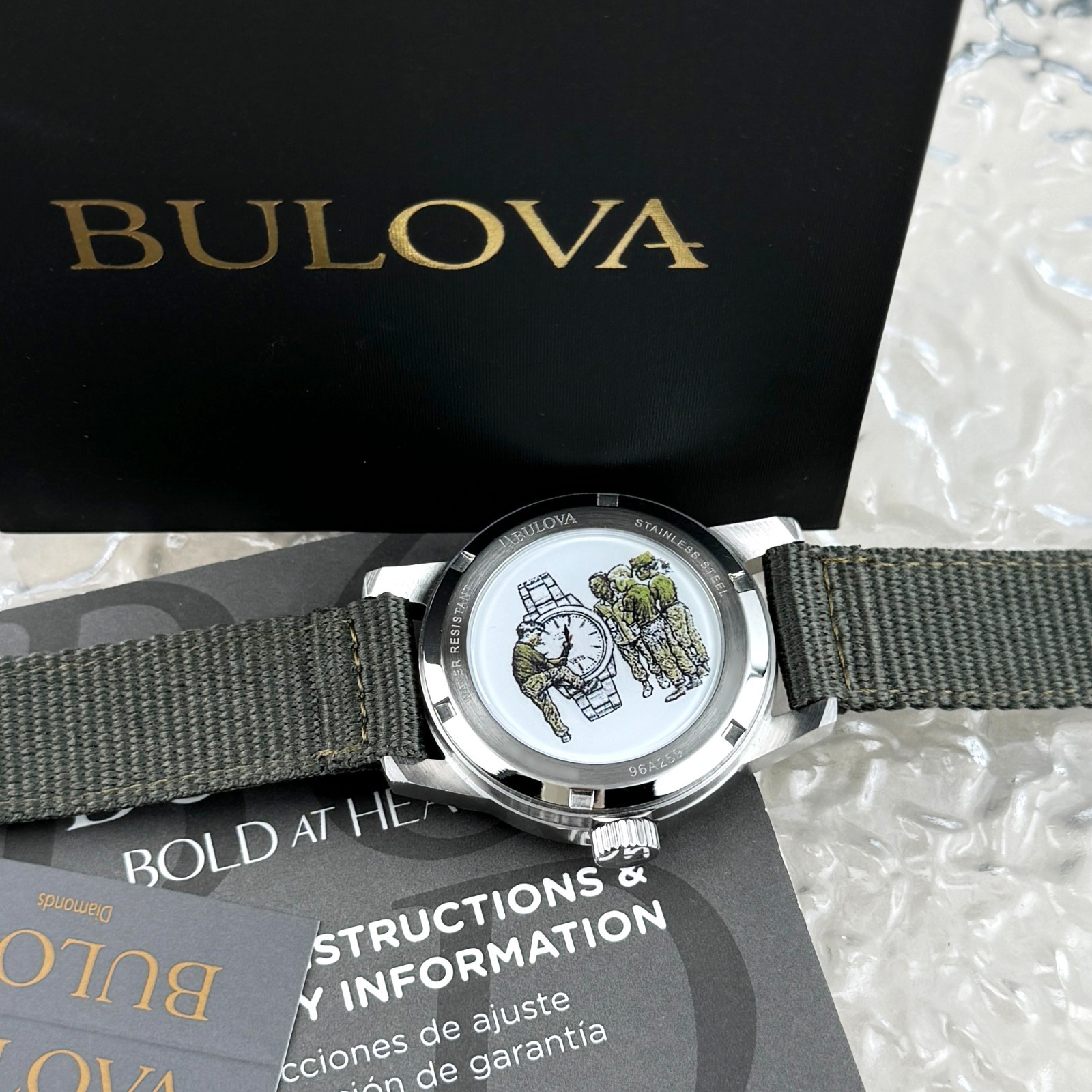 Bulova VWI SPECIAL EDITION Hack Automatic Black Dial Men’s Watch 96A259 38mm