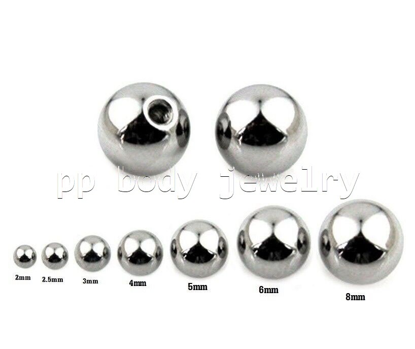 10pcs. 20G 18G 16G 14G Surgical Steel Replacement Ball End Body Jewelry Part