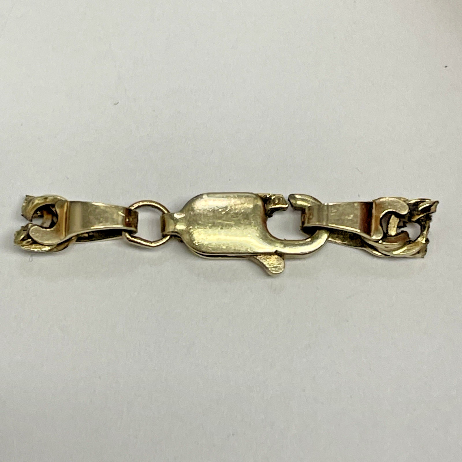 10k Yellow Gold Lobster Clasp & Jump Ring Chain End 4 x 10mm 0.5g