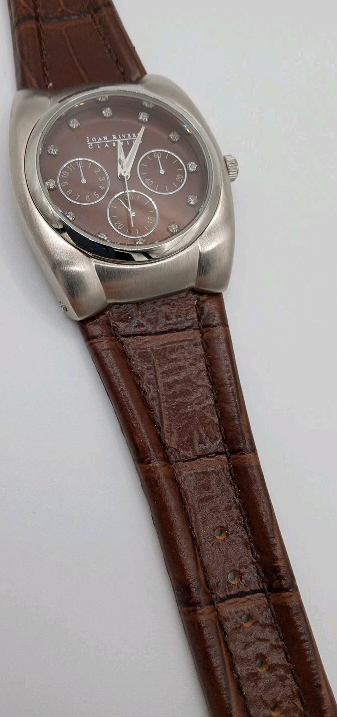 Joan Rivers Stainless Watch V377 Very Nice Needs New Battery