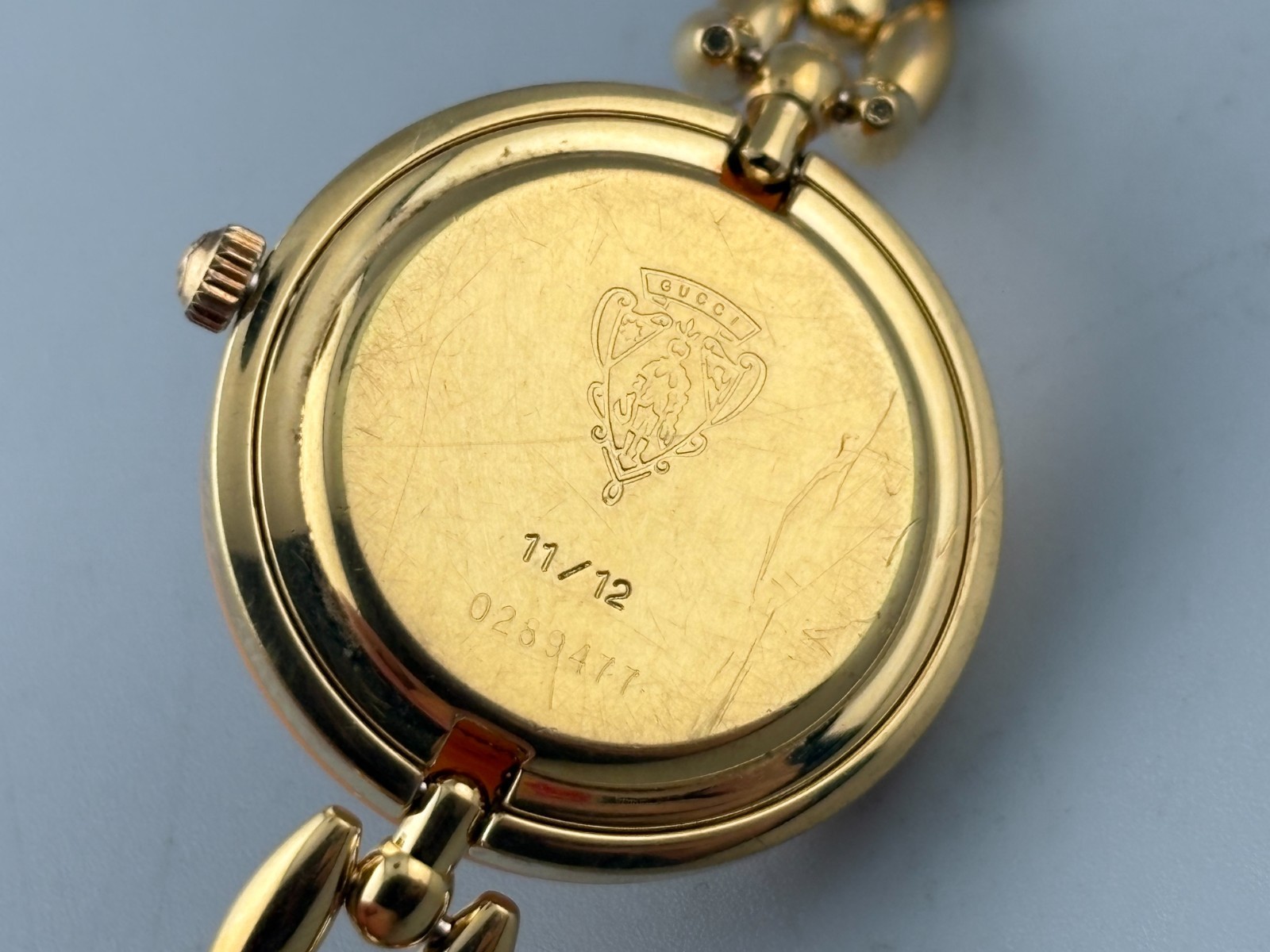 [Excellent] Gucci Change Bezel 1200 Gold Yellow Watch Auth