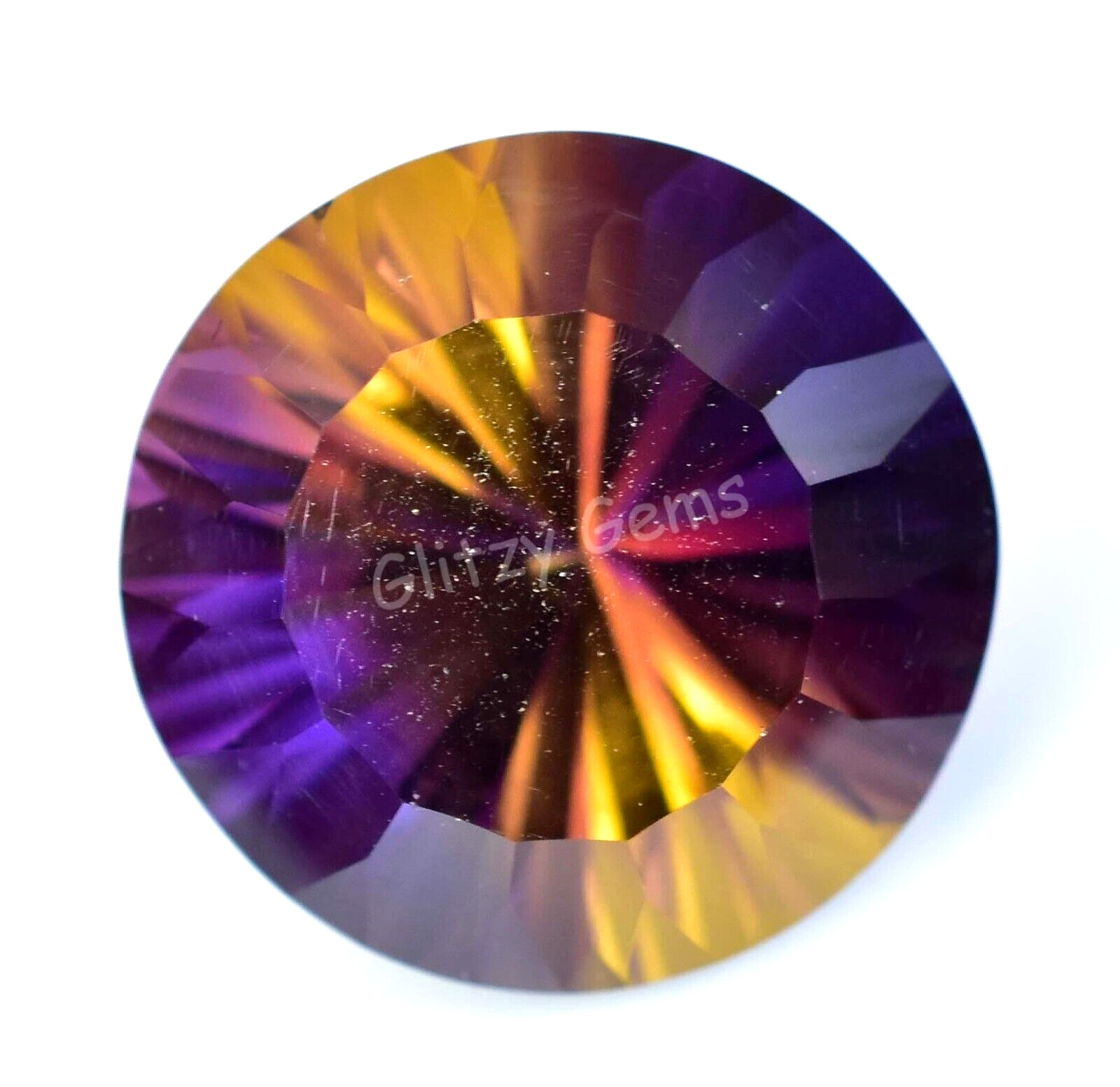 Natural Flawless Bi-Color Ametrine 21.95 Ct Certified Gemstone From Bolivia