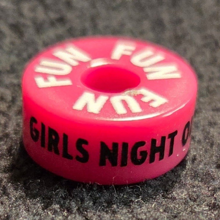 Retired Effy Barrel Girls Night Out. Carnival Cruise. Pink. Black letters.