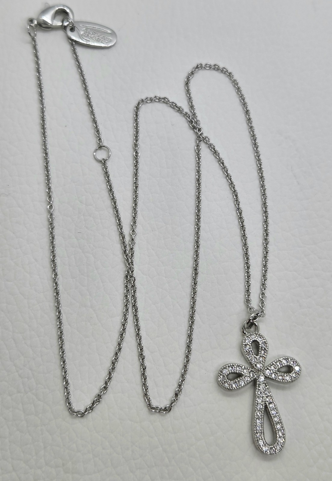 Alexa’s Angels Children’s Teen CZ Cubic Zirconia Silver tone Cross Necklace 16″