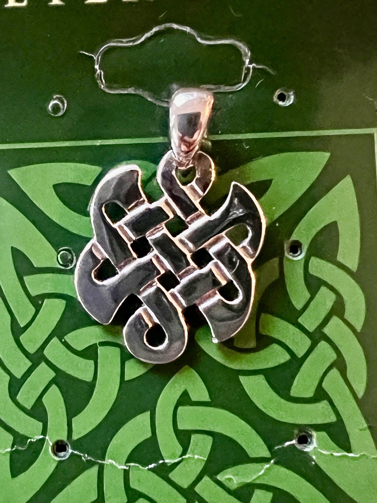 Contemporary Celtic Knotwork Sterling Silver Pendant Peter Stone New