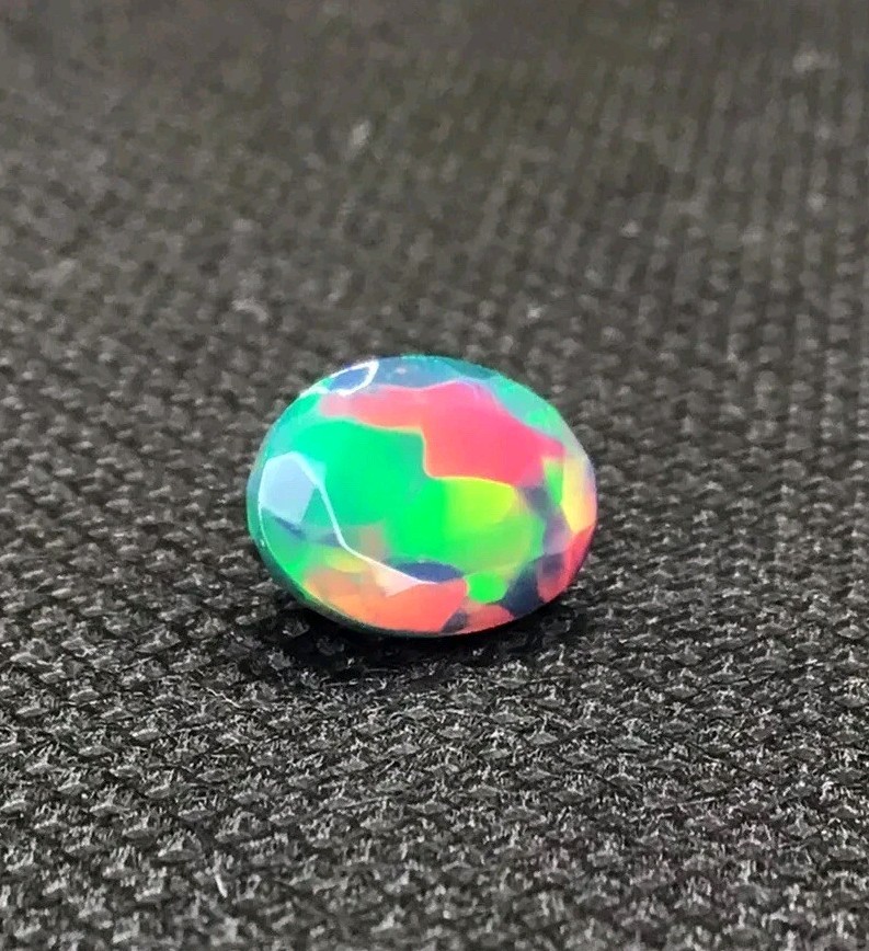 1.75ct Natural Black Opal Oval Cut – Bright Multicolour Fire Clean Stone 9.40mm✨