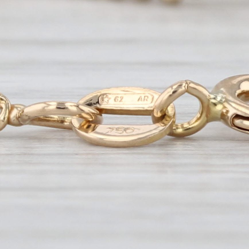 20.5″ 2.2mm Curb Chain Necklace 18k Yellow Gold Italian