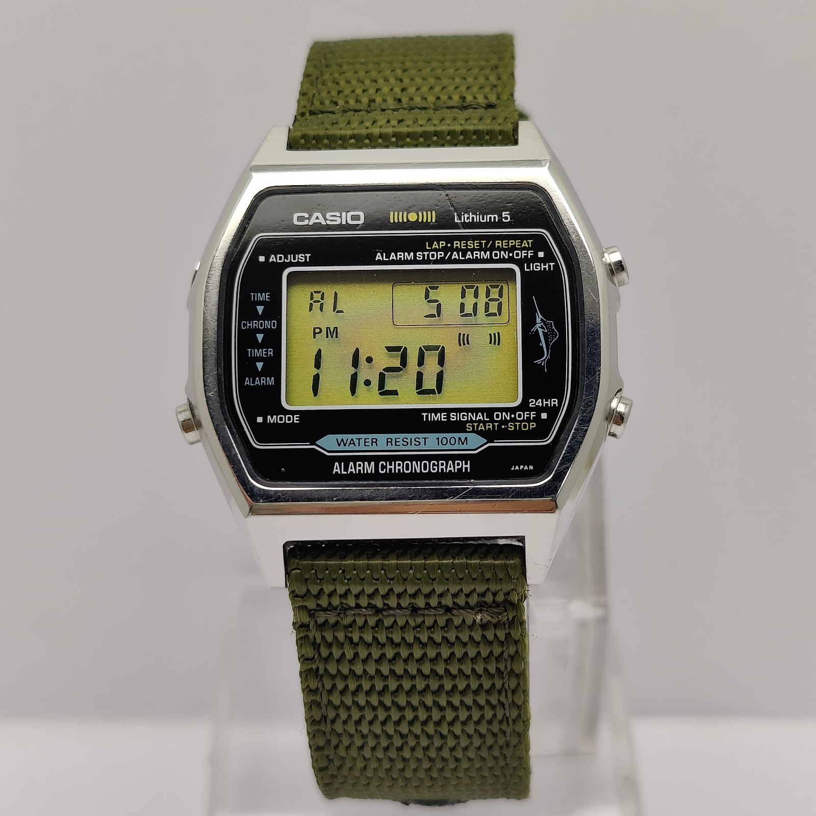 Vintage Casio Marlin H101 106 Digital Chronograph/Timer/Alarm 1980s Men’s Watch