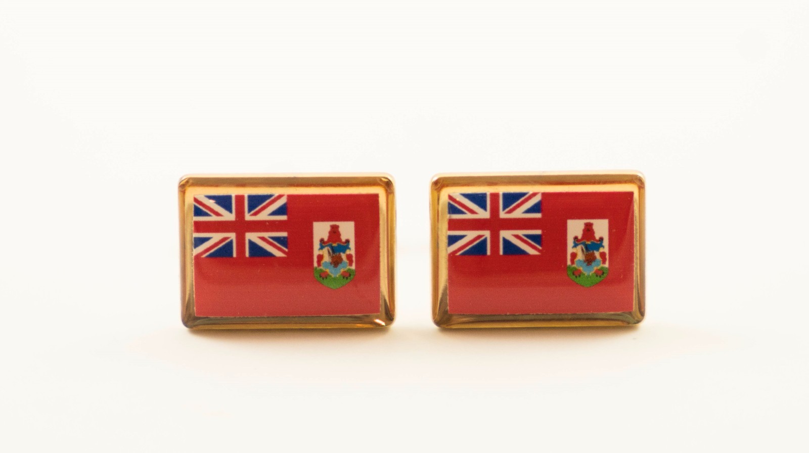 Bermuda Flag Cufflinks–Bermudan Island Caribbean British United Kingdom