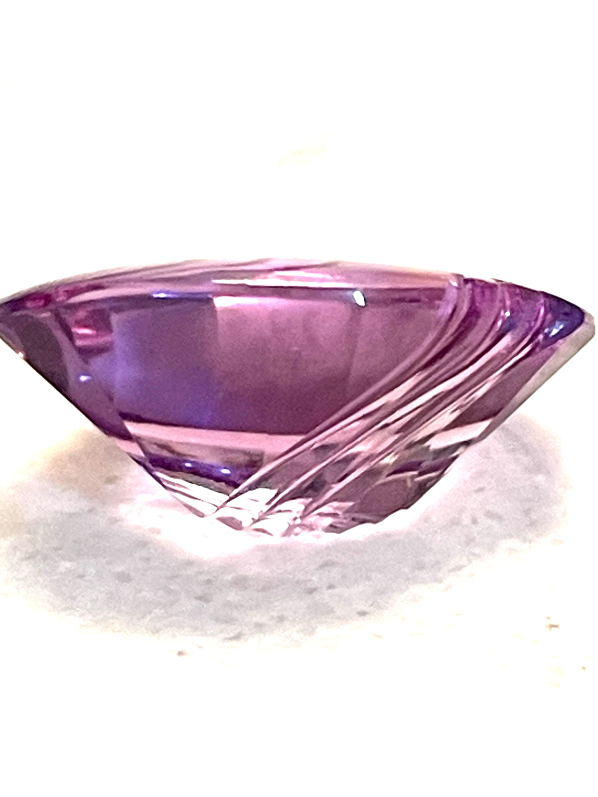 Beautiful Rose de France Quartz Gemstone,Special Laser Cut,11.75cts,19.5X15.2 mm
