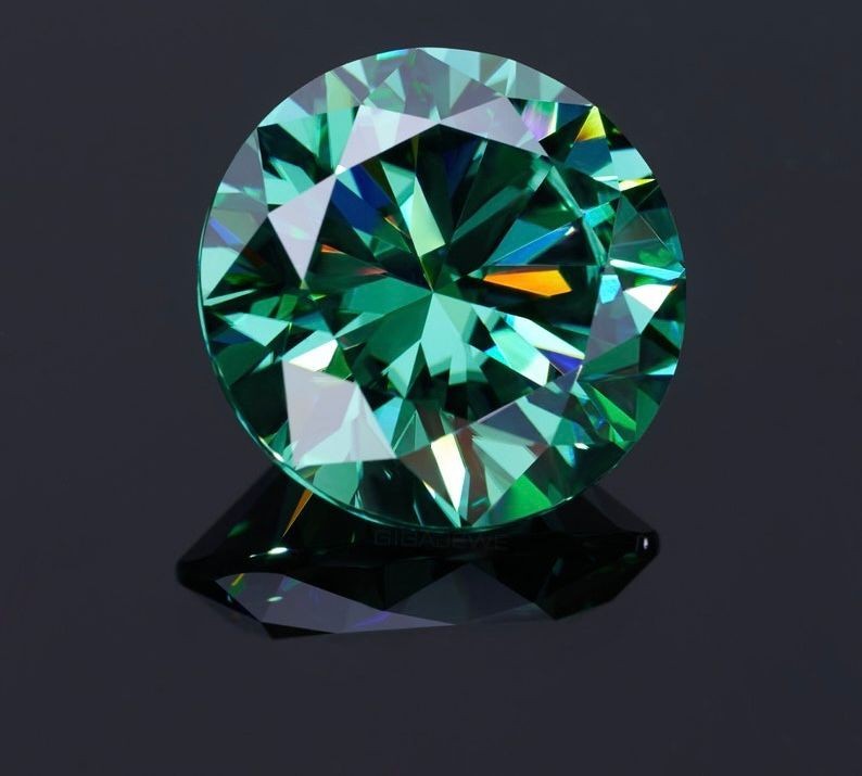 2.15 Ct Loose Diamond Green Color 8.50 mm Round Cut Grade VVS1 Gemstone