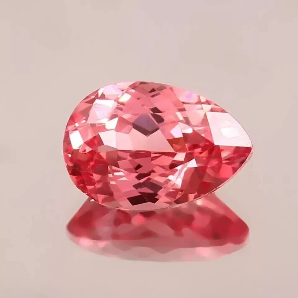 Natural 12+ Ct Pear Cut Padparadscha Sapphire Loose Certified Gemstone