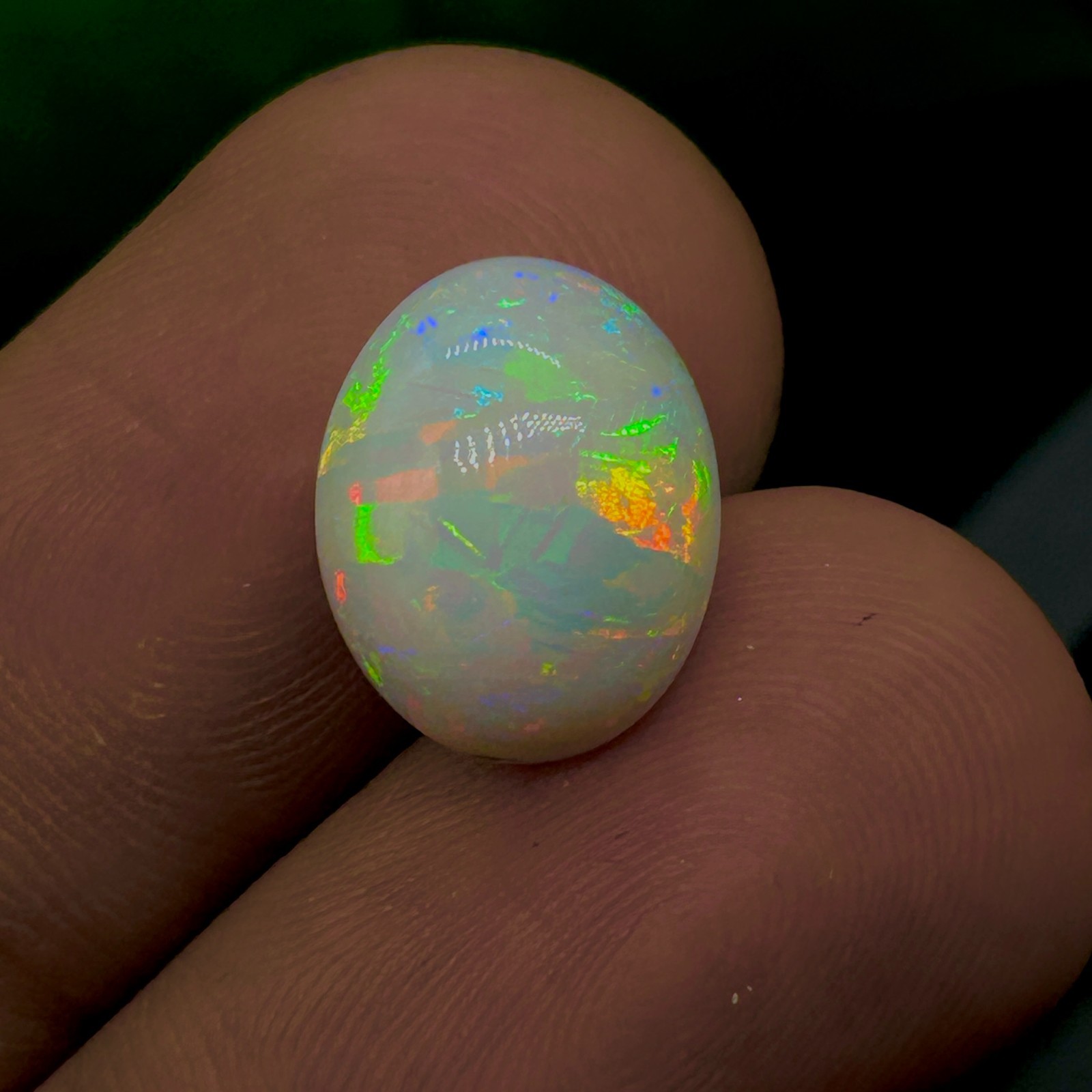 Natural Welo Fire Ethiopian Opal 11×13.50mm Oval Shape Multi Fire Gemstone