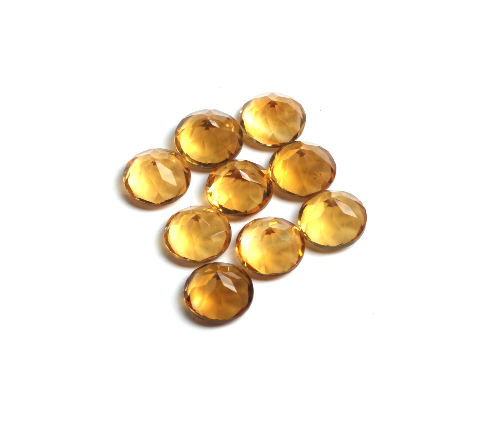 Natural AAA Citrine Cut Faceted Round Loose Gemstone For Making All Type Jewelry