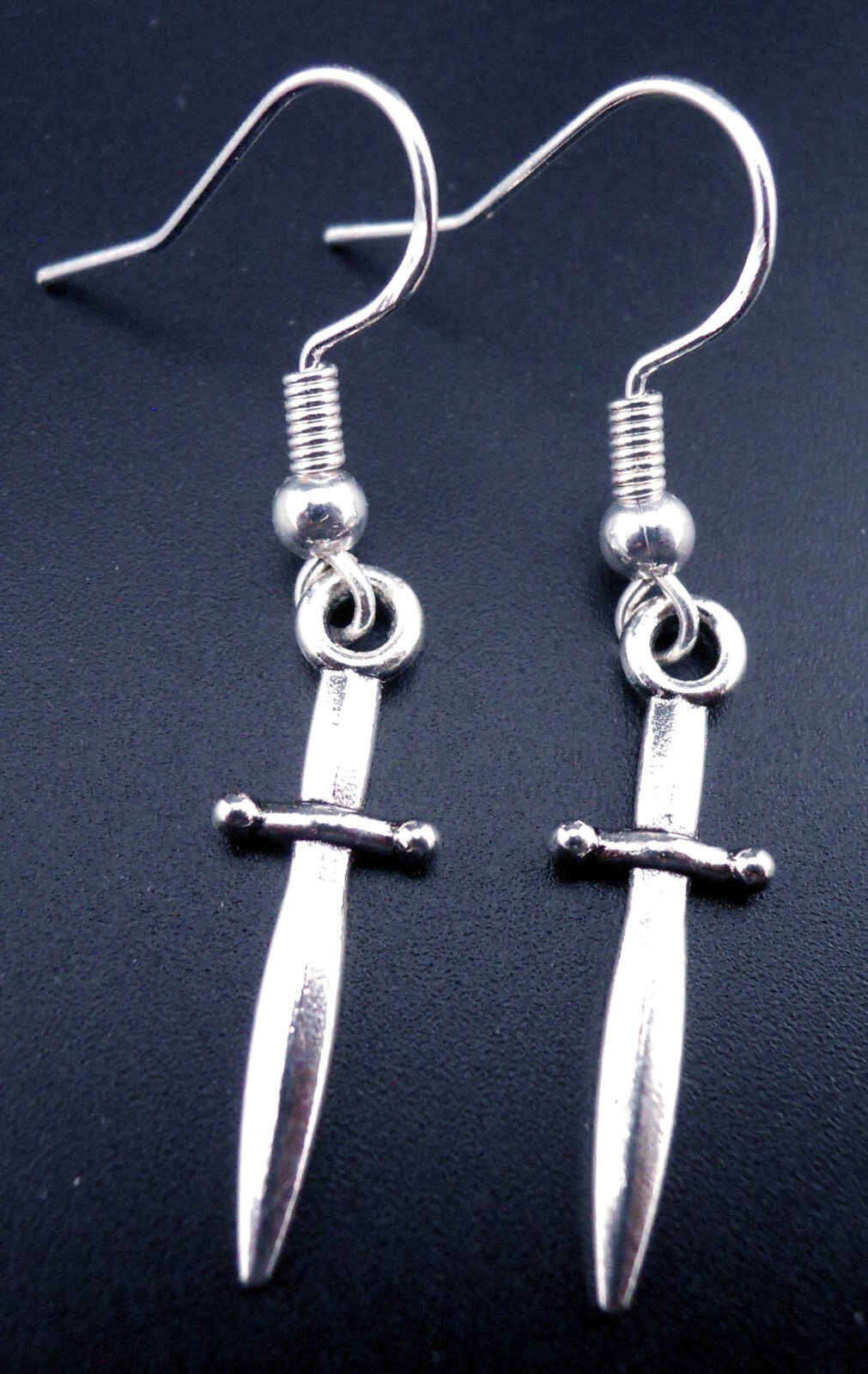Dagger Earrings Sterling Silver Ear Wires Knife Weapon Warrior Knives Daggers