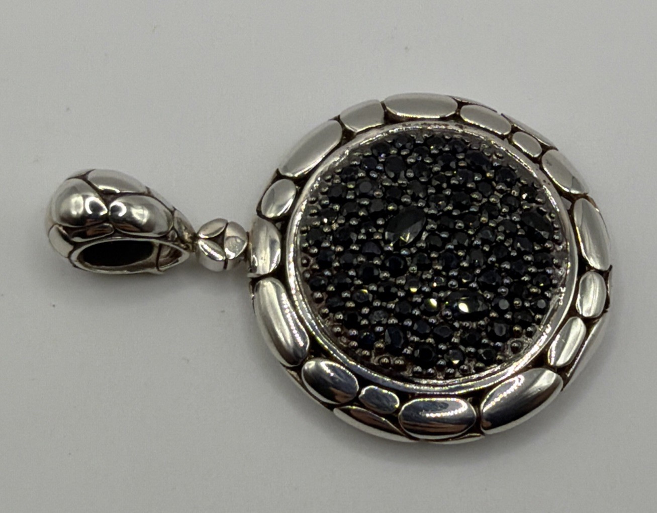 John Hardy Sterling Black Sapphire Kali Lavafire Pendant