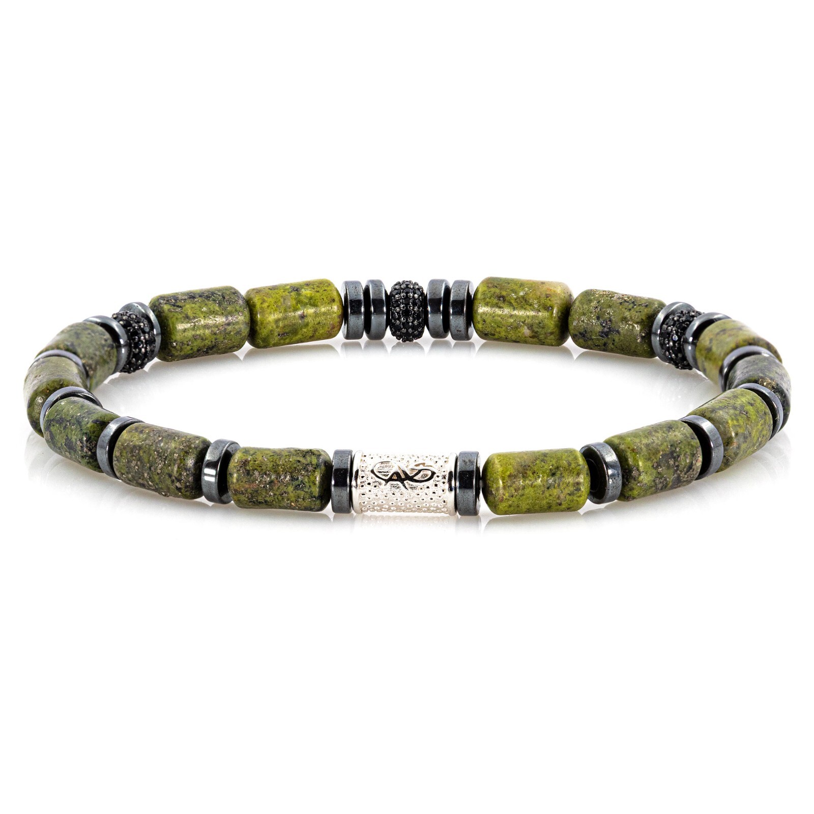 Chlorite 925 Sterling Silver Bracelet Bracelet Beaded Bracelet 6mm Zircon Silver