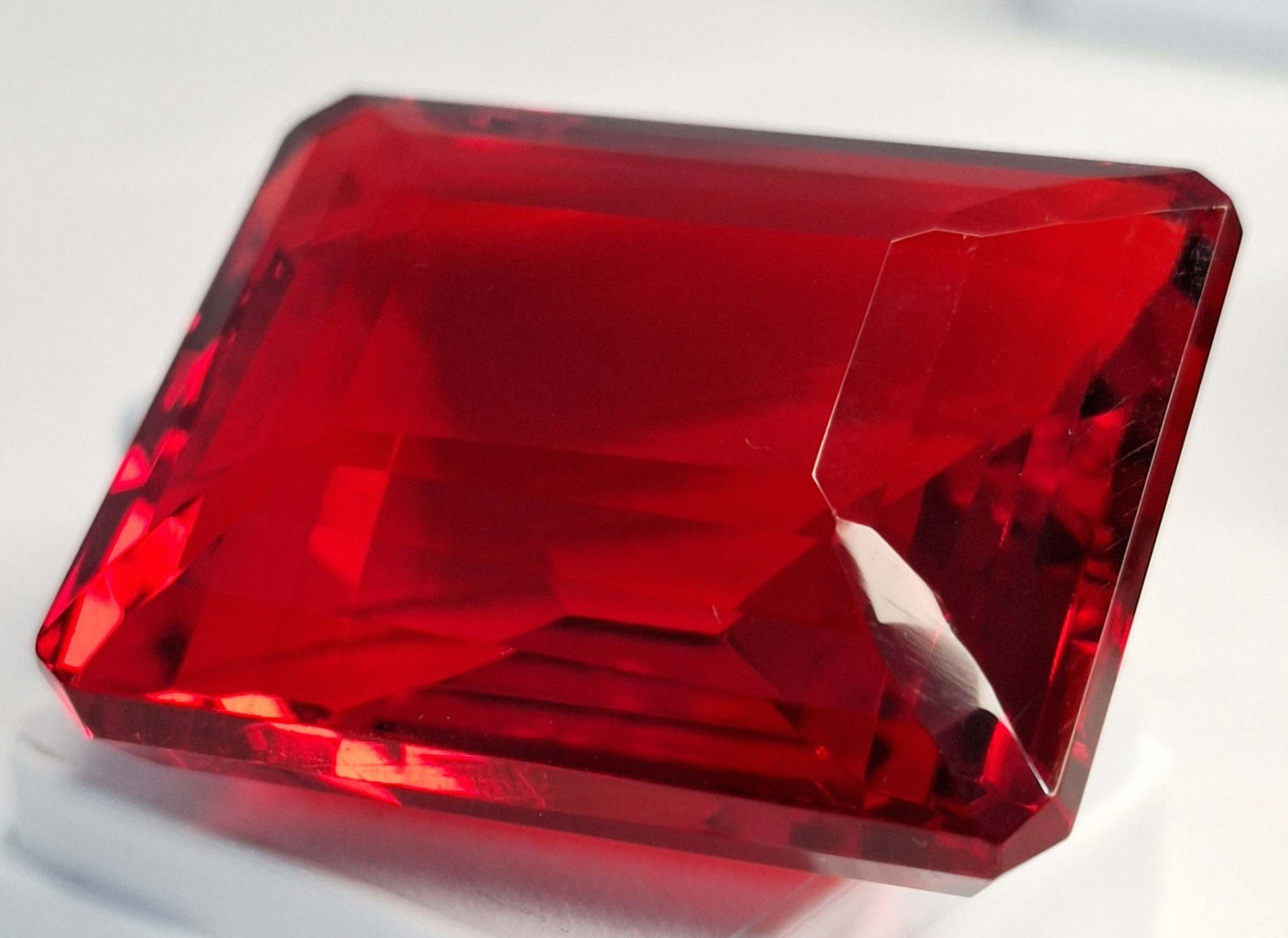 Red Topaz Emerald Cut 108-110 Ct Natural VVS Loose EGL Certified Gemstone RK893
