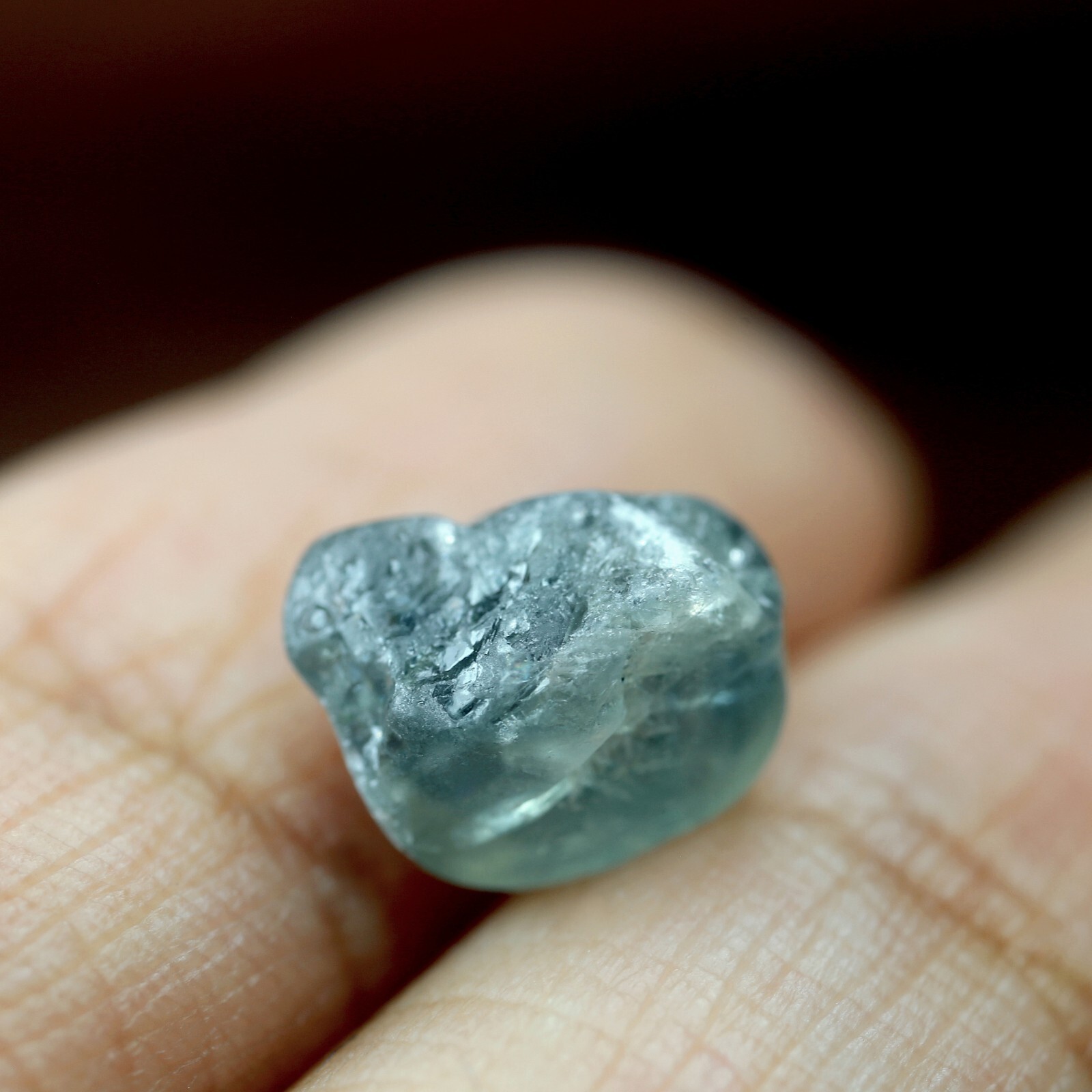 Impressive Certified 3.93ct Natural Teal Sapphire Australian Rough 9.2×6.9mm