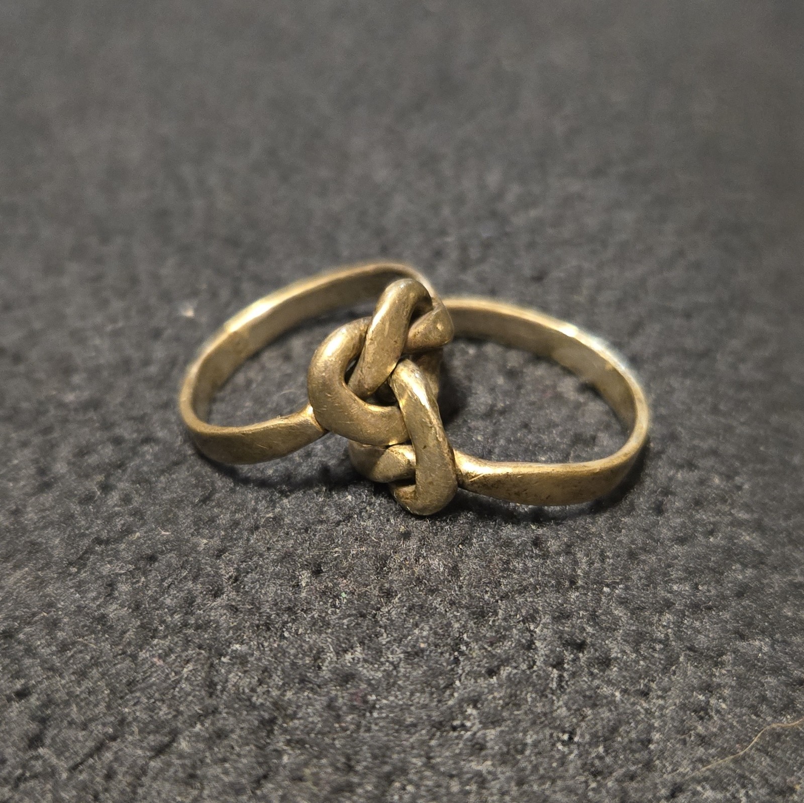 Vintage 925 Sterling Silver Celtic Knot Band Double Love Knot Ring Size 7