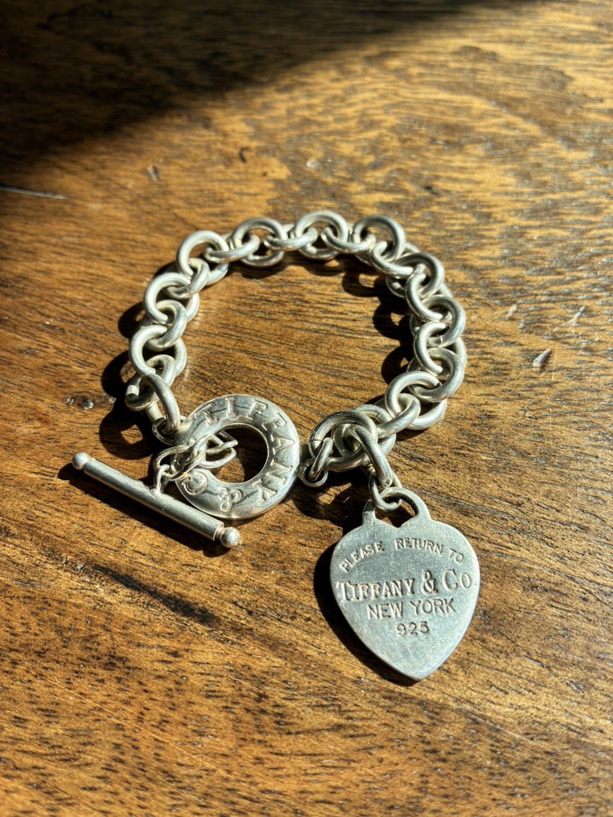 Tiffany & Co Please Return Toggle Sterling 7-8” Link Bracelet 925, 32 Gram