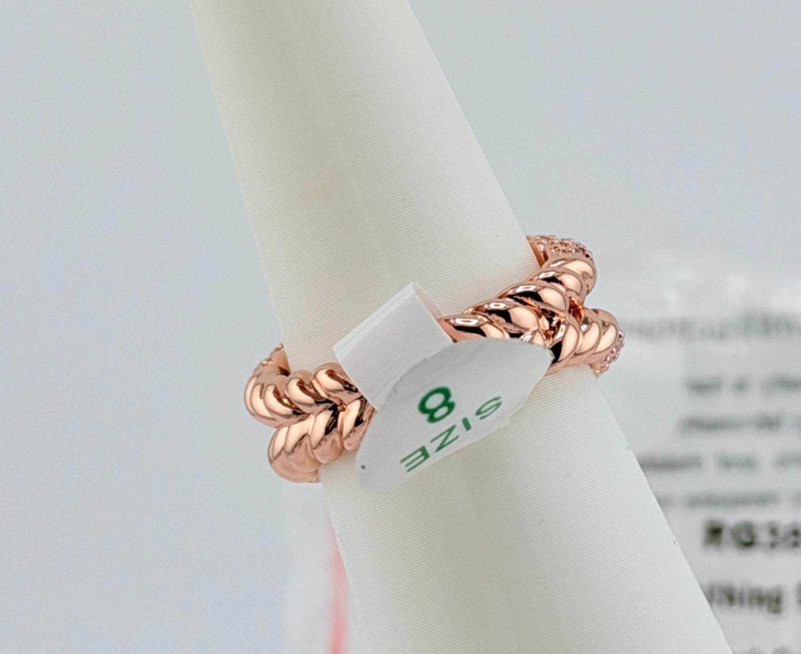 Bomb Party RG77903 Ring Sz 8 “Remember To Dream” Black Onyx on Rose Gold BORG