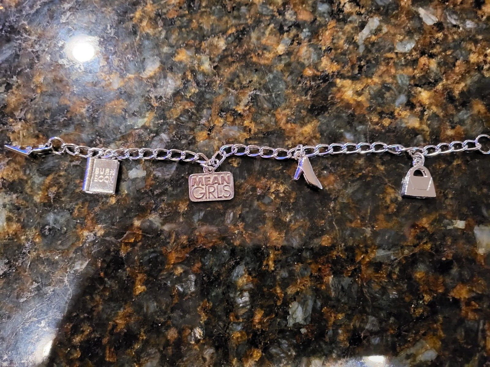 NEW RARE 2004 Mean Girls Metal Charm Bracelet Promo w/ White Mesh Bag