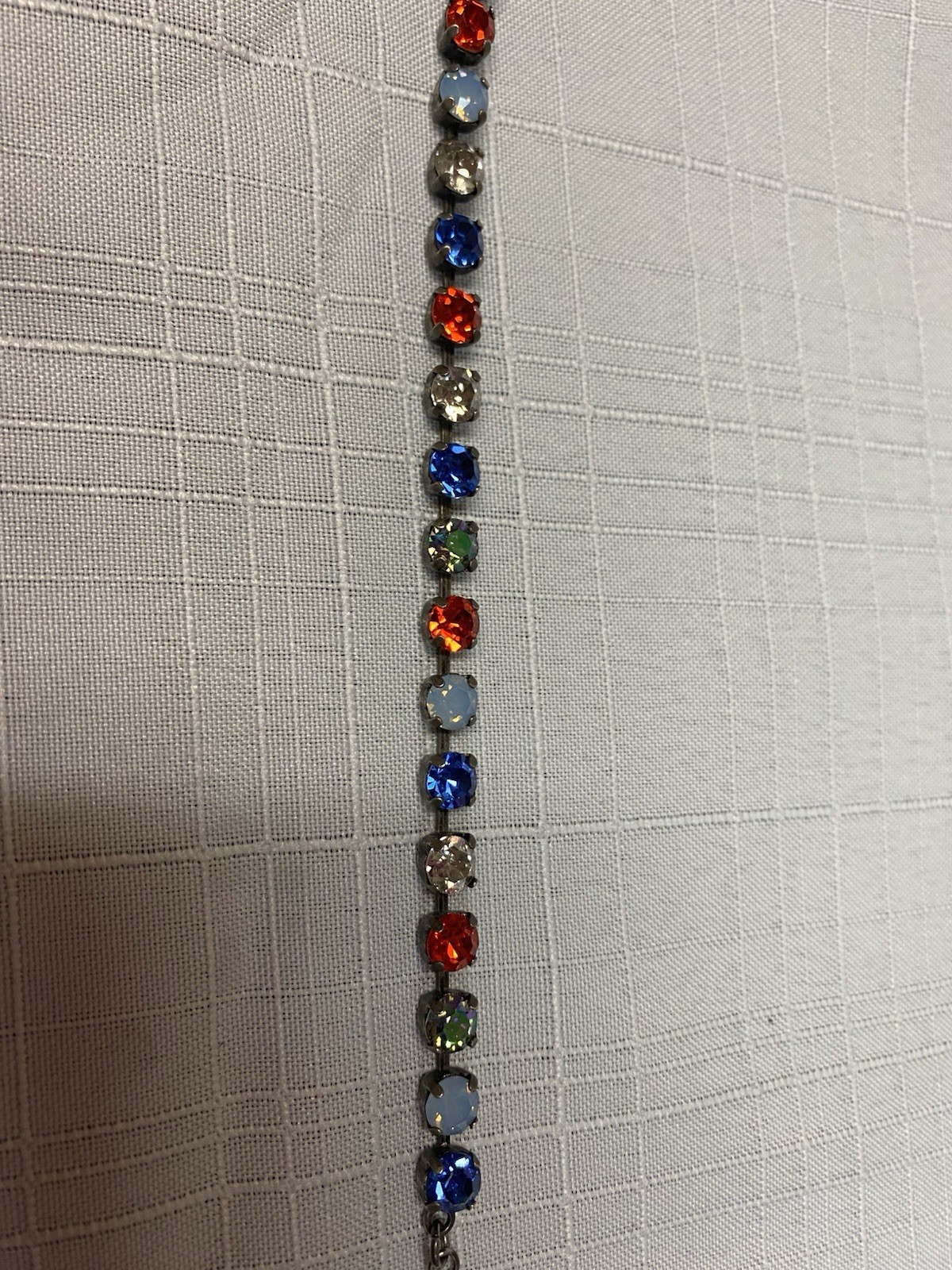 Sparkly Multicolor, Red-White & Blue, Tennis Bracelet, Unbranded