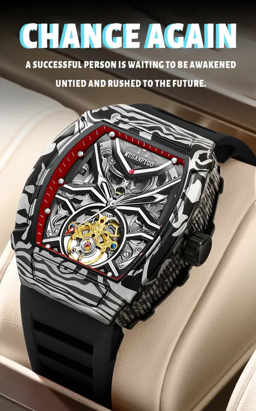 Men’s Automatic Skeleton Mechanical Watch Luxury Casual Business Fashion
