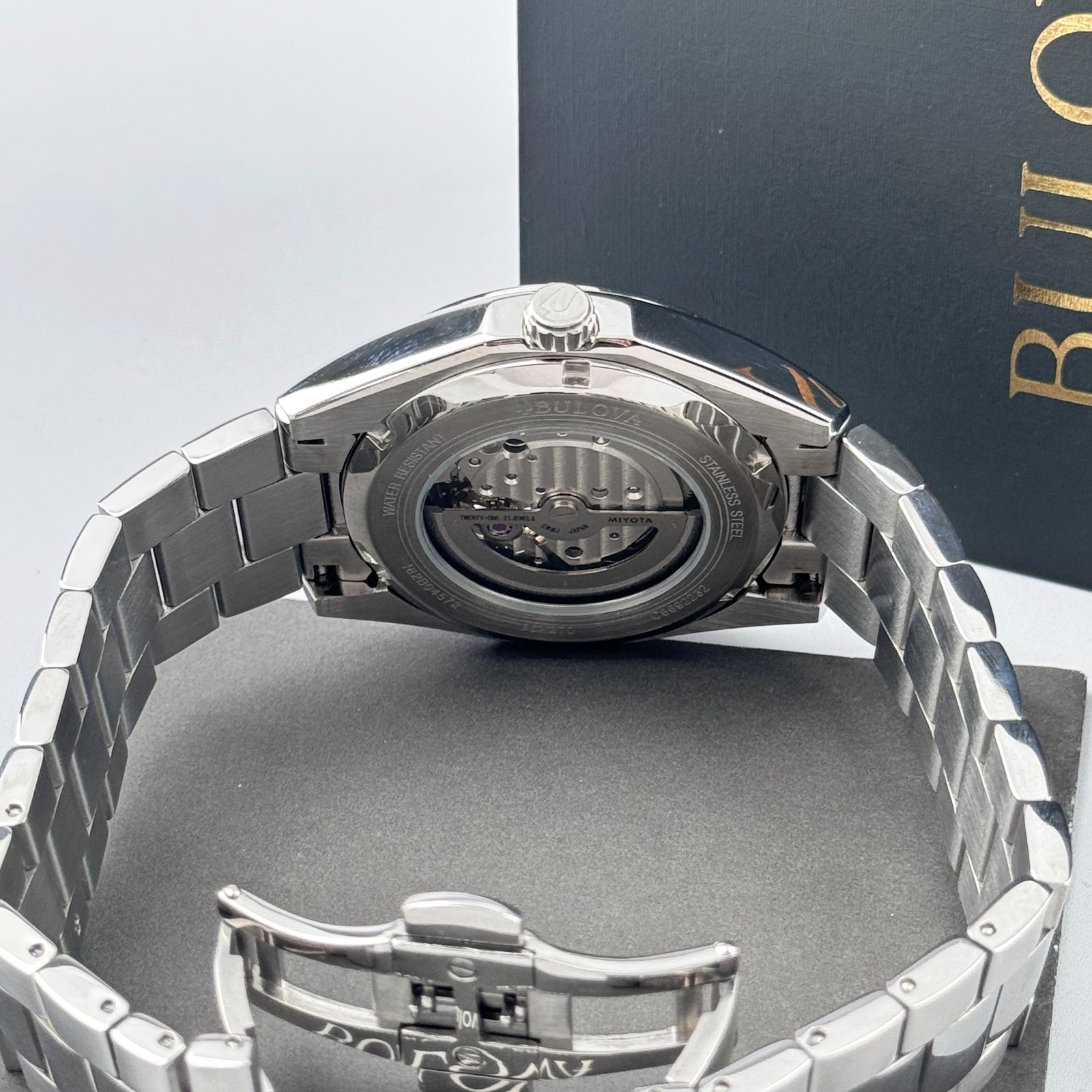 Bulova Classic Surveyor Automatic Black Dial Stainless Steel Men’s Watch 96A270