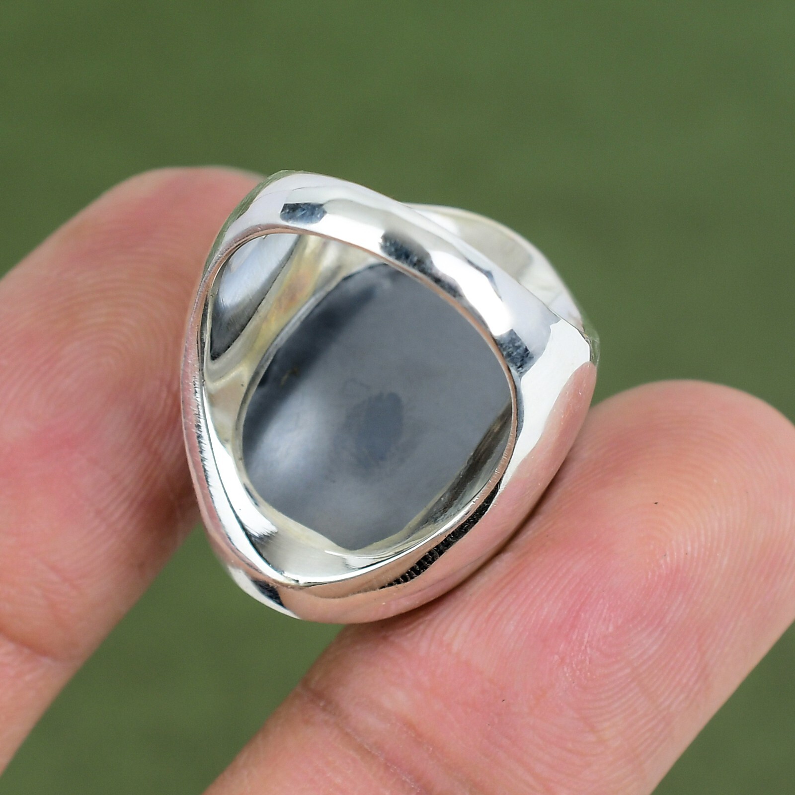 Shungite Gemstone Rings 925 Sterling Silver Handmade Ring Available In Ring Size