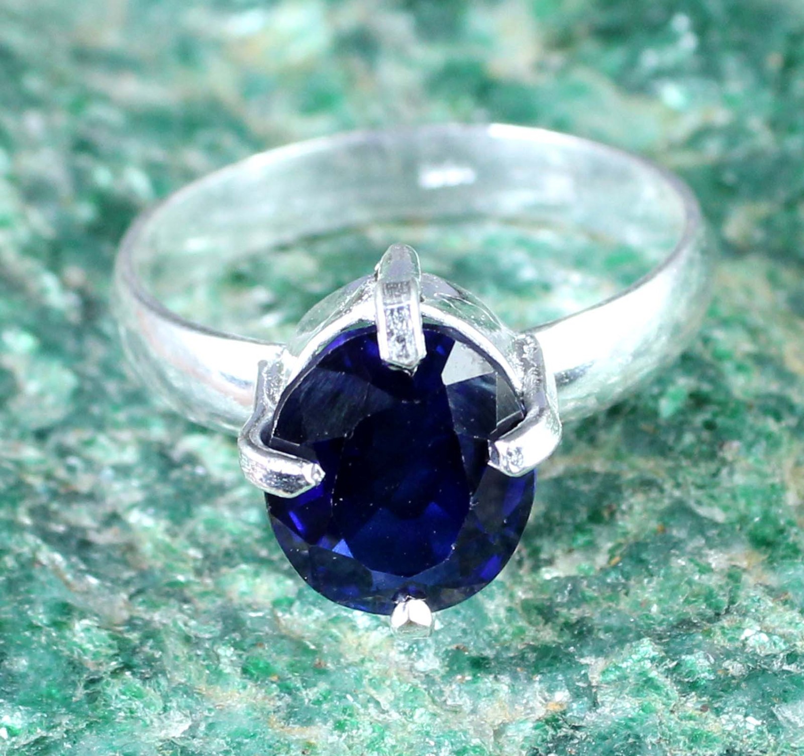 Natural 5.35 Ct Blue Sapphire Oval Gemstone Certified Unisex Ring Birthday Gift